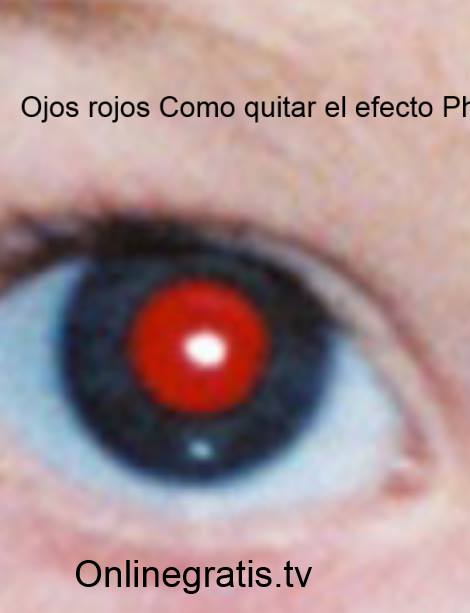 Ojos rojos efecto Photoshop 
