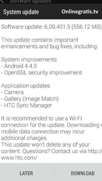 Update HTC One M7