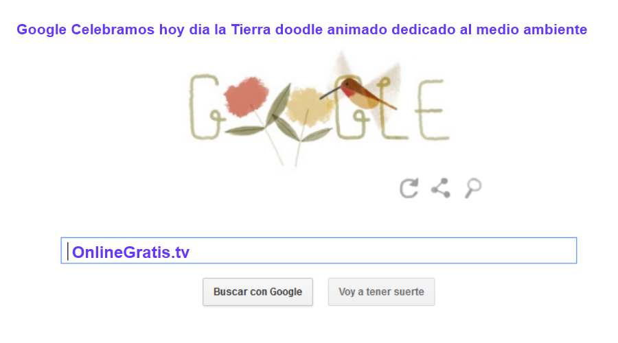 Google Celebramos hoy dia la Tierra doodle